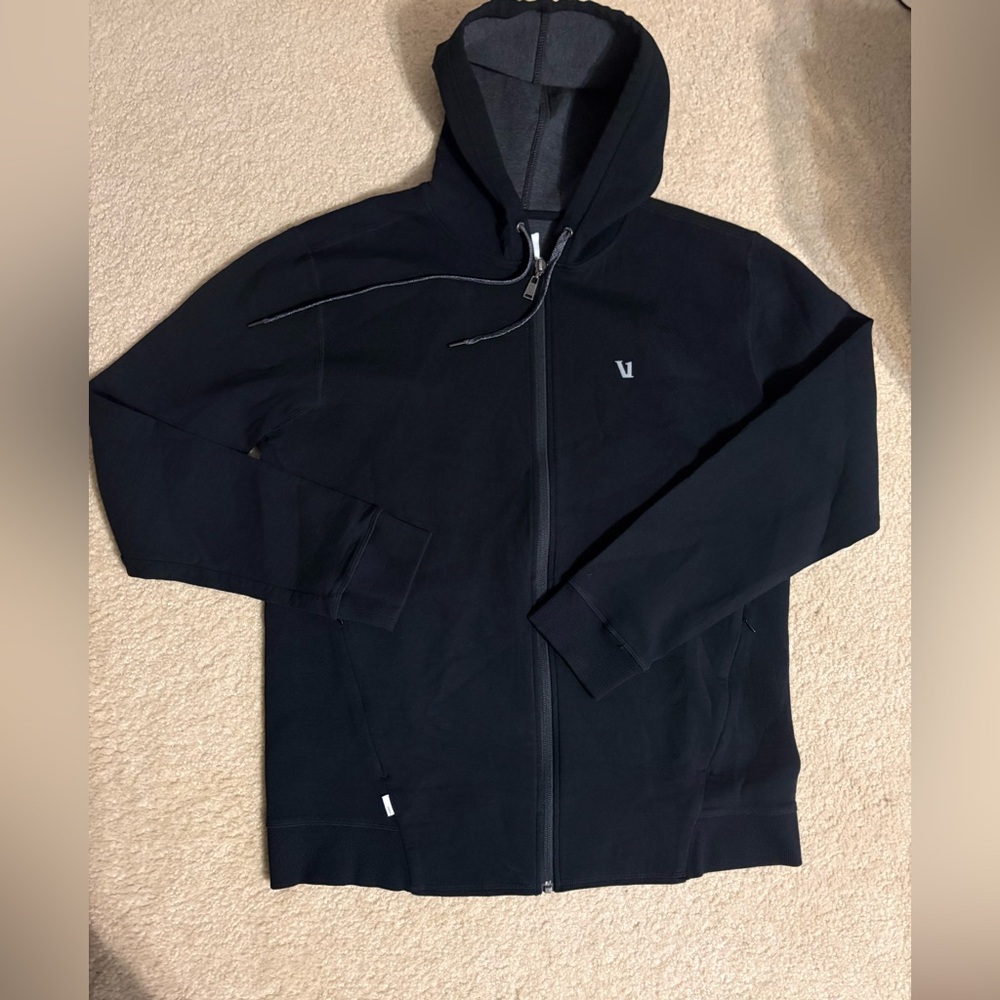 Vuori Black and Gray Zip-Up Jacket new never worn no tag size L authentic 100%
